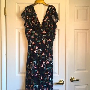 EUC 1940s Dress in Lovebirds